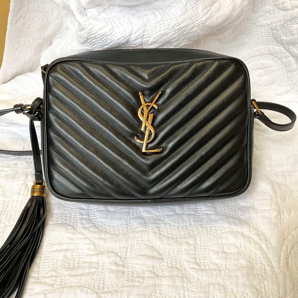 Saint Laurent Lou Camera Bag -Black and gold hardware